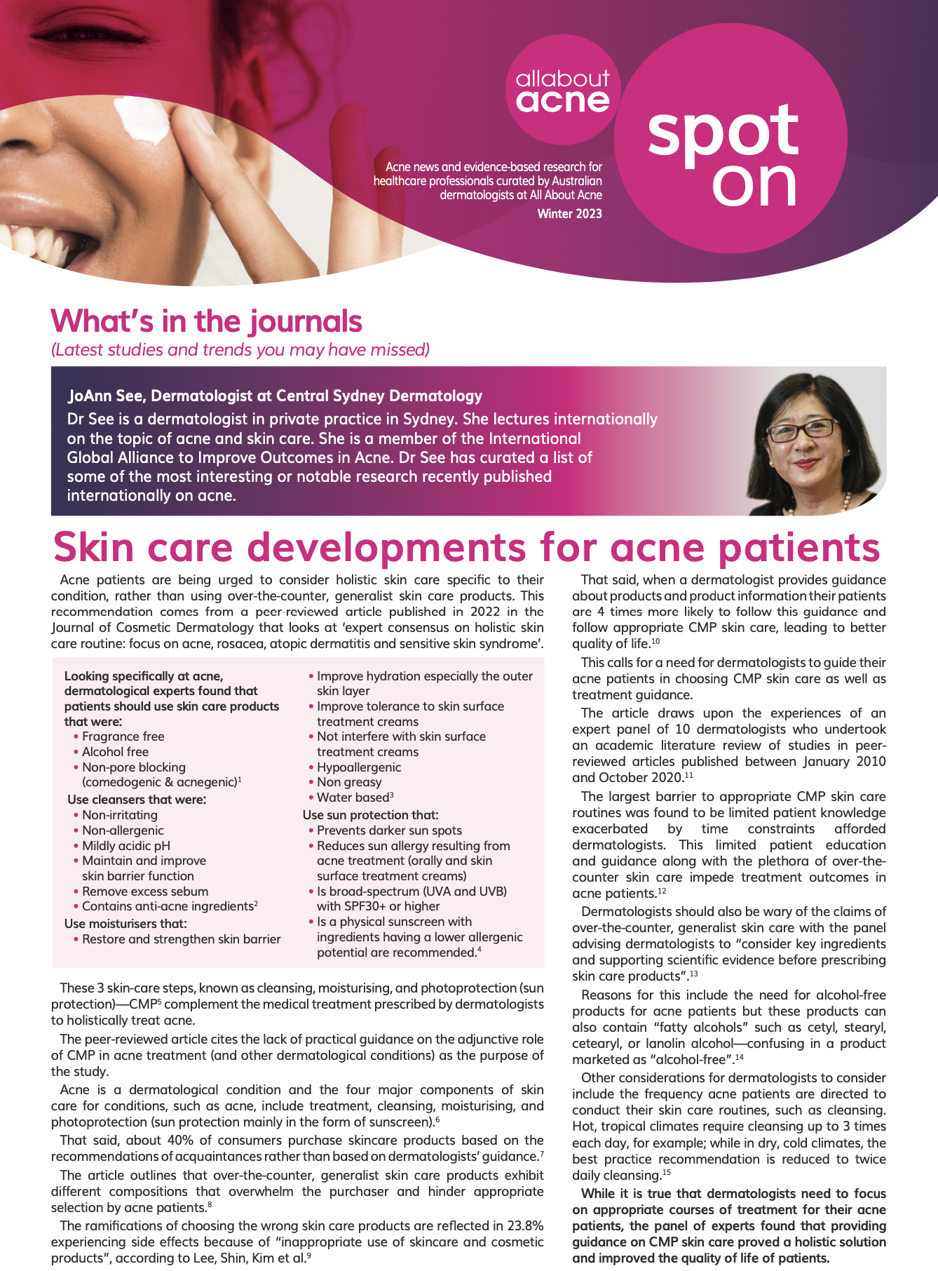 Latest Research - Spot On - All About Acne